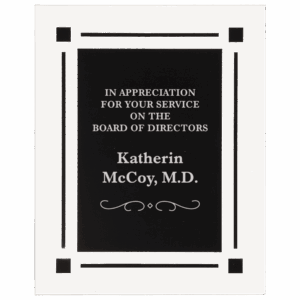 8" x 10" Solid Black Acrylic Clear-Plaque