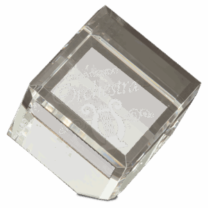 4" x 4" Crystal Cube