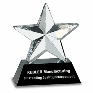6" Crystal 3D Star on Black Base