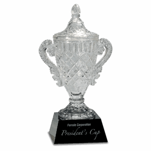 14" Crystal Cup on Black Pedestal Base