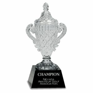 10 3/4" Crystal Cup on Black Pedestal Base