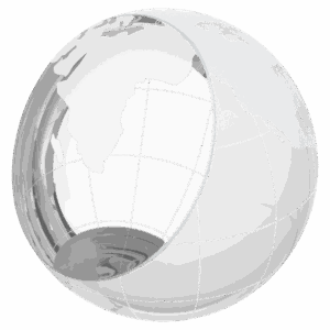 3" Crystal Globe Paperweight