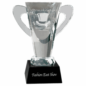 7 3/4" Crystal Cup on Black Pedestal Base