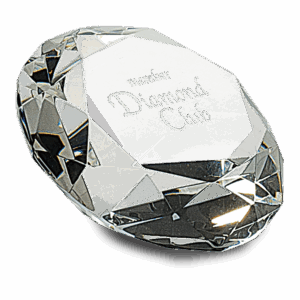 2 1/2" Clear Crystal Diamond (4" Diameter)