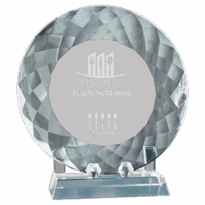 8 1/2" Crystal Plate with Base