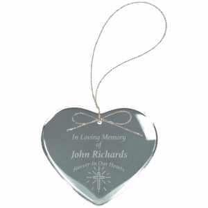 2 1/2" Crystal Heart Ornament