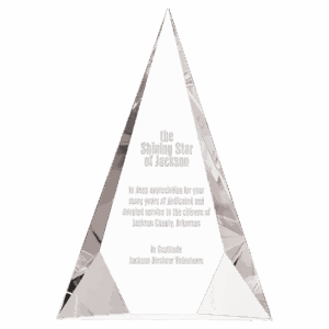 6" x 8" Crystal Facet Triangle