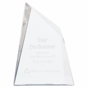 6 1/2" x 8 3/4" Crystal Facet Wedge