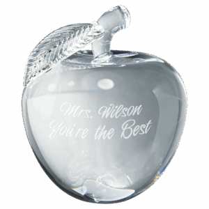 4" Crystal 3D Apple