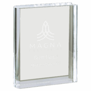 3 3/4" x 5" Clear Crystal Book