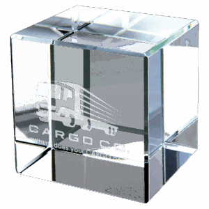 3" x 3" Crystal Cube