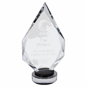 10 1/4" Diamond Crystal on Round Base