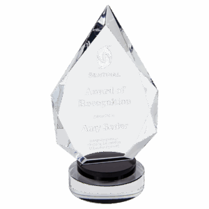 8 1/4" Diamond Crystal on Round Base