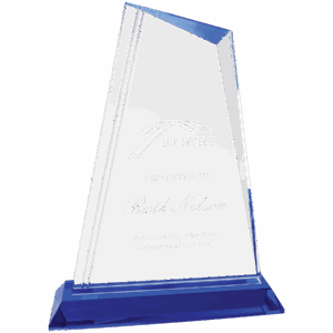 9 3/4" Crystal Peak with Blue Base