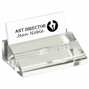 4" x 2 1/2" Crystal Business Card Holder