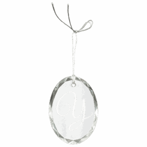 3" Crystal Faceted Oval Ornament