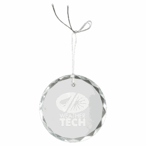 3" Crystal Round Faceted Ornament