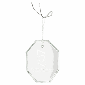 3 1/2" Crystal Octagon Ornament