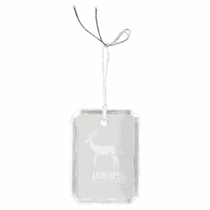 3" Crystal Rectangle Clipped Corner Ornament