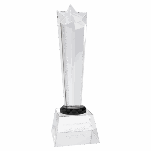 10" Crystal Rising Star with Base