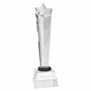 11 3/4" Crystal Rising Star with Base