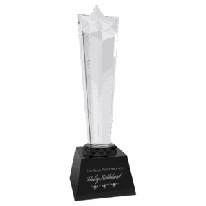 10" Crystal Rising Star with Base