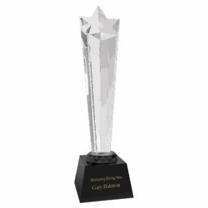 11 3/4" Crystal Rising Star with Base
