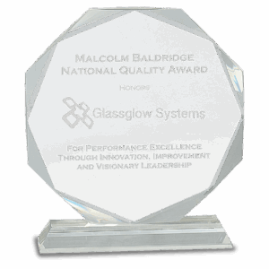 8" Clear Crystal Octagon on Clear Pedestal Base