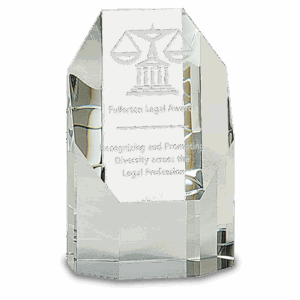 5" Clear Crystal Octagon Tower