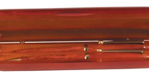 6 3/4" x 2" Rosewood Finish 2-Pen Case (Case only, pen/pencil not included)
