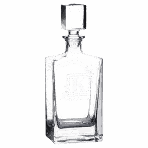 Polar Camel 810mL Rectangle Glass Decanter in Black Gift Box with Printed Paper Sleeve