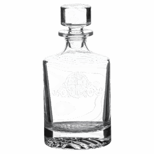 Polar Camel 850mL Round Glass Decanter in Black Gift Box with Printed Paper Sleeve