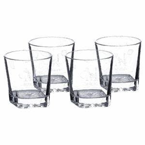 11 oz. Square Rocks Glasses in Printed Gift Box (Same Glasses as DCS301) Sold in Sets of 4, 6 Sets Per Case