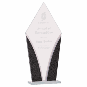 10 1/2" Diamond Designer Glass Award