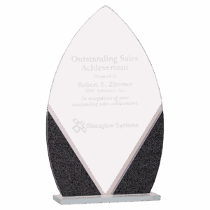 7 1/4" Oval Designer Glass Award