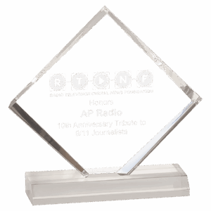 3 1/2" x 3 1/2" Diamond Jewel Beveled Acrylic Blank