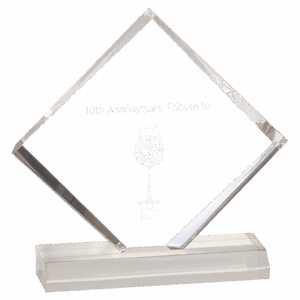 5" x 5" Diamond Jewel Beveled Acrylic Blank