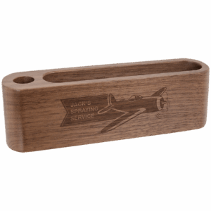 5 1/4" Walnut Business Card and Pen Holder