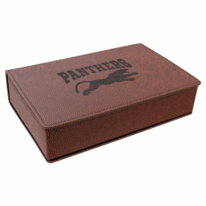 6 oz. Football Laserable Leatherette Flask Gift Set
