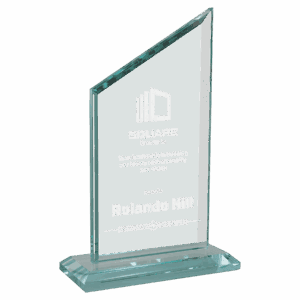 4 3/4" x 8 1/2" Zenith Series Glass Award