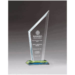 3 5/8" x 9 5/8" x 3/8" Thick Zenith Series Clear Glass with Prism-Effect Base
