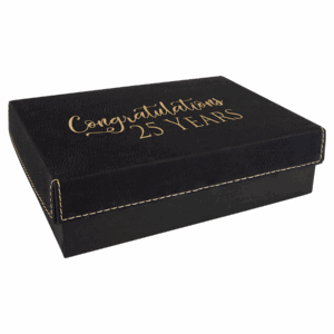 7 3/8" x 5 3/4" Gift Box with Laserable Leatherette Lid