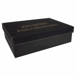 9 7/8" x 7 1/8" Gift Box with Laserable Leatherette Lid
