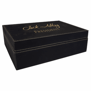 10 1/4" x 7 1/2" Laserable Leatherette Premium Gift Box