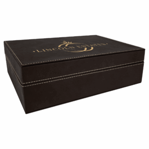 12 1/4" x 8 1/4" Laserable Leatherette Premium Gift Box