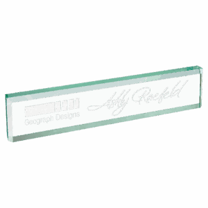 10" x 2" Jade Glass Desk Wedge