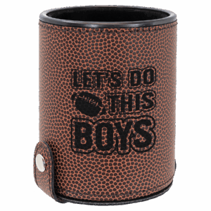 Football Laserable Leatherette Dice Cup with 5 Dice