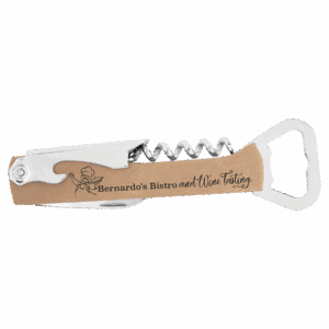 Laserable Leatherette Wine Bottle Opener