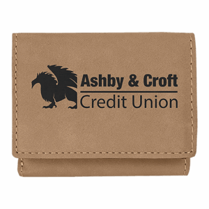 3" x 4" Laserable Leatherette Trifold Wallet