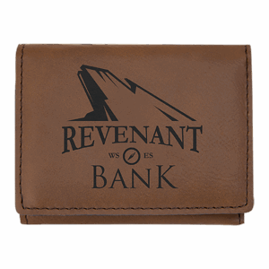 3" x 4" Laserable Leatherette Trifold Wallet